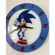 Çocuk Odası Duvar Saati - Epoksi Reçine Kaplamalı - Kirpi - 40 cm