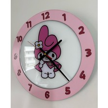 Çocuk Odası Duvar Saati - Epoksi Reçine Kaplamalı - Melody - 40 cm