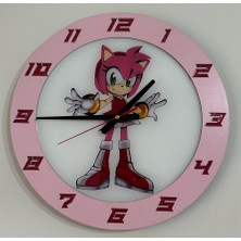 Çocuk Odası Duvar Saati - Epoksi Reçine Kaplamalı - Amyrose - 40 cm