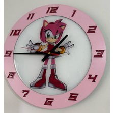 Çocuk Odası Duvar Saati - Epoksi Reçine Kaplamalı - Amyrose - 40 cm