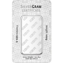 24 Ayar 100 Gram Gümüş Külçe - Ahlatcı Nadirgold Gmr Agakulche Iar