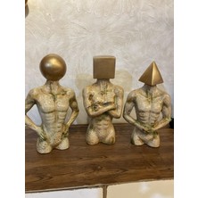 Geometrik Kafalar ,heykel Biblo