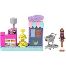 Barbie Mini Barbieland Bebek ve Oyun Seti Süpermarket JCR33