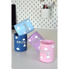 Isimli Kalemlik (Lila) & Makyaj Fırçalığı & Masaüstü Organizer