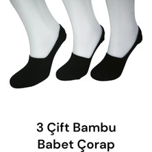 3 Çift Bambu Babet Kısa Erkek Çorap