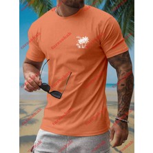 Tarzsokak Model 3306 Erkek Yazlık Yuvarlak Yaka Kısa Kollu Günlük Tişört, Yaz