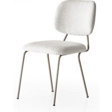 NEV20-S89 Serisi Fonksiyonel Modern Açılır Katlanır Masa Takımı & 4 Adet Sandalye – Traverten Desen, Kapuçino Metal Ayaklı