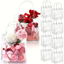 Dga Design Şeffaf Pvc Hediye Çantaları Dayanıklı Saplarla - Anneler Günü, Doğum Günleri, Düğünler ve Tatil Partileri Için Ideal Yeniden Kullanılabilir Şeffaf Tote Çantalar,  Hediye Çantaları