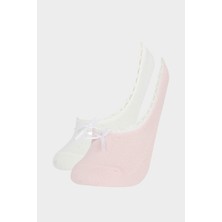 DeFacto 2'li Pamuklu Babet Çorap Kız Çocuk E6062A8NS