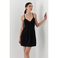 Ip Askılı Elbise Sıyah