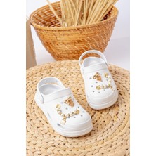 Slipcat Zincirli Boncuklu Kız Çocuk Sandalet-Terlik