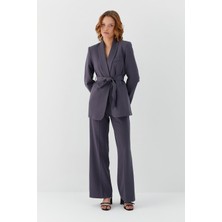 Blazer Ceket Takım Grı