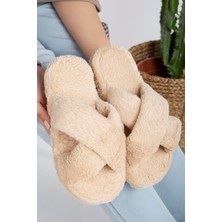 Slipcat Kadın Ev Terliği Çapraz Bantlı Misafirlik Çeyizlik Eva Taban Terlik