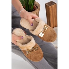 Kadın Tokalı Peluş Terlik Ev Terliği-Misafir Terliği-Bohça Terliği-Çeyiz Terliği