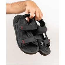 Slipcat Erkek Sandalet Sentetik Malzeme Ortopedik Anatomik Cırtlı Günlük Rahat Kullanım