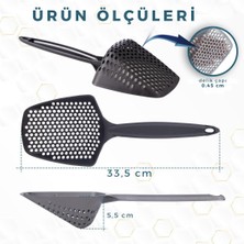 Eynel Küçük Delikli Kedi Kumu Eleme Küreği, Ince Taneli Dar Aralıklı Pet Tuvalet Temizleme Eleği Süzgeç