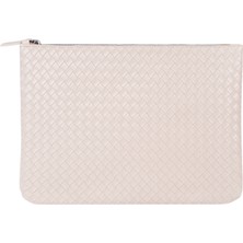 Lizy's Clutch Krem Portföy El Makyaj Çantası
