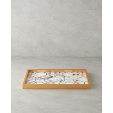 Andrea Dekoratif Tepsi 31X46 cm Krem