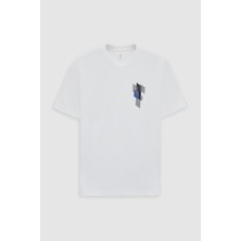 Twn Relaxed Fit Ekru Düz T-Shirt 4EC146171523M