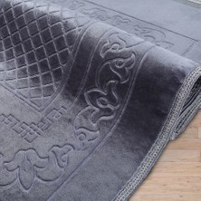 İkranur Soft Yumuşak Kadife Peluş Seccade Koyu Kahve 70 x 110 cm - 750 gr