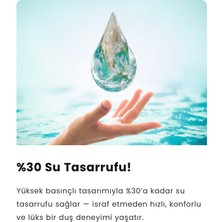 5 Adet Yedek Filtreli Yüksek Basınç Özellikli Duş Başlığı Su Tasarruflu ve Kireç Önleyici Özellikli