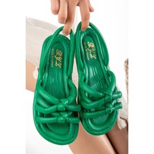 Slipcat Ortopedik Kadın Sandalet Rahat Kadın Sandalet Puff Sandalet Anatomik Kadın Sandalet