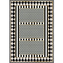 Mackenzie Modern Halı, Makinede Yıkanabilir Kaymaz Taban, Ince Salon Halısı, Mutfak Halısı ve Yolluk