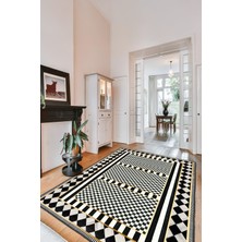Mackenzie Modern Halı, Makinede Yıkanabilir Kaymaz Taban, Ince Salon Halısı, Mutfak Halısı ve Yolluk