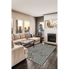 Mackenzie Modern Halı, Makinede Yıkanabilir Kaymaz Taban, Ince Salon Halısı, Mutfak Halısı ve Yolluk