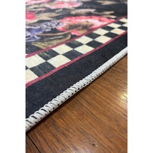 Mackenzie Modern Halı, Makinede Yıkanabilir Kaymaz Taban, Ince Salon Halısı, Mutfak Halısı ve Yolluk