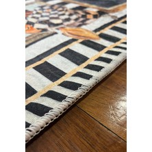 Mackenzie Modern Halı, Makinede Yıkanabilir Kaymaz Taban, Ince Salon Halısı, Mutfak Halısı ve Yolluk