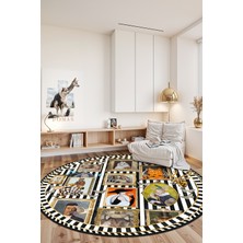 Mackenzie Modern Halı, Makinede Yıkanabilir Kaymaz Taban, Ince Salon Halısı, Mutfak Halısı ve Yolluk