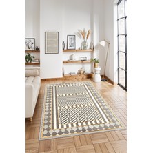 Mackenzie Modern Halı, Makinede Yıkanabilir Kaymaz Taban, Ince Salon Halısı, Mutfak Halısı ve Yolluk