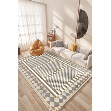 Mackenzie Modern Halı, Makinede Yıkanabilir Kaymaz Taban, Ince Salon Halısı, Mutfak Halısı ve Yolluk