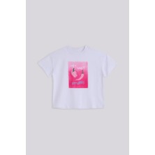 Bg Store Kız Çocuk Beyaz Tshirt