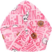 We Bare Bears Lisanslı Baskılı Saç Havlusu - Pembe