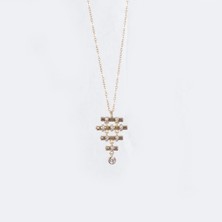 Nur Silver Piramit Model Çelik Kolye NUR-CL00397