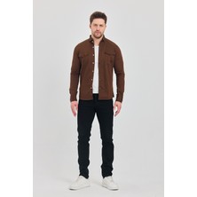 YXC Trend Maker Erkek Mint Slim Fit Dar Kalıp Pamuklu Kot Gömlek