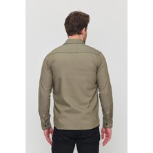 YXC Trend Maker Erkek Mint Slim Fit Dar Kalıp Pamuklu Kot Gömlek
