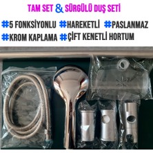 Dushlux DC-0142 Fonksiyonlu Krom Sürgülü Duş Seti