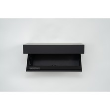 PERLUSSO/RACK60-Siyah-Rfid Kartlı Gizli Bölmeli Lake Duvar Rafı