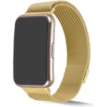 Zore Huawei Watch Fit Uyumlu Krd-01 Metal Kordon - Gold