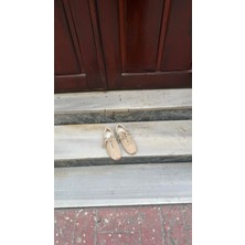 Bej Süet Hakiki Deri Spoe Ayakkabı