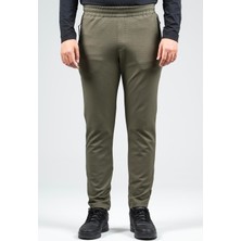 Maraton Regular Erkek  Dar Paça Açık Haki- Eşofman Altı