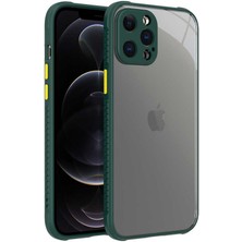iPhone 12 Pro Max Kılıf ​​iksp Kaff Kapak-Koyu Yeşil