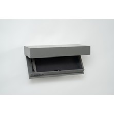 PERLUSSO/RACK60-Antrasit-Rfid Kartlı Gizli Bölmeli Lake Duvar Rafı