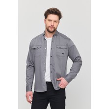 YXC Trend Maker Erkek Mint Slim Fit Dar Kalıp Pamuklu Kot Gömlek