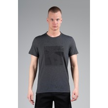 Maraton Regular Erkek Bisiklet Yaka  Siyah T-shirt
