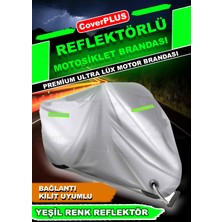 Arora Verano Ar 125-25 Motorsiklet Brandası Motor Örtüsü Yeşil Reflektörlü-Gri