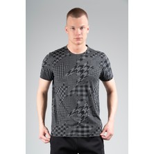 Maraton Regular Erkek Bisiklet Yaka  Siyah T-shirt